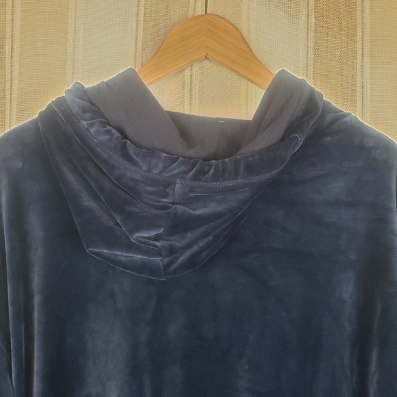Hollister‎ Velvet Hoodie Sweatshirt Blue Size Small - Picture 4 of 9